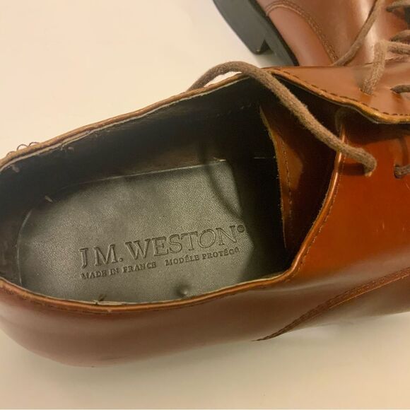 J.M. Weston   Oxford Dress Shoes Brown Mens size 10 Leather main image 6